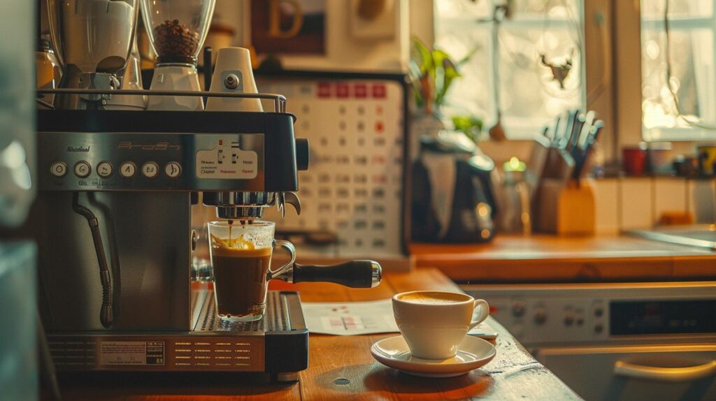 Anleitung zur Frage wie oft Wasserfilter wechseln Kaffeevollautomat, dargestellt durch eine visuelle Schritt-für-Schritt-Anleitung in einem Bild